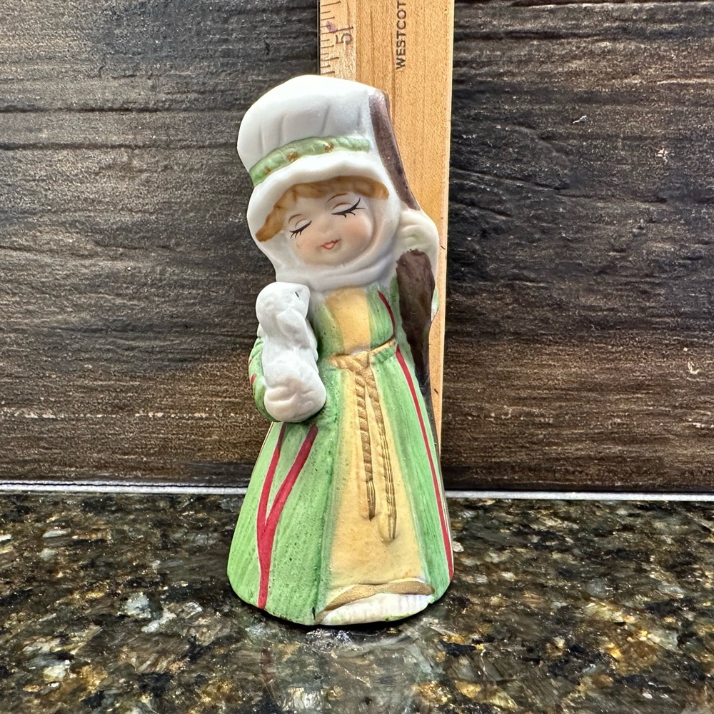 Vintage Ceramic‎ Shepherd Boy Bell